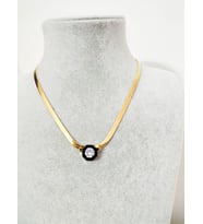 kadın çağla şikel model çelik kolye (Altın)