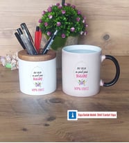 Doğum Günü Hediyesi Kalemlik, Kupa Bardak T Kişiye Özel Hediye (Model 3)