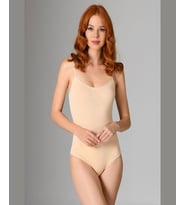 NBB İnce Askılı V Yaka Çıtçıtlı Body/Atlet -2935 (Ten)