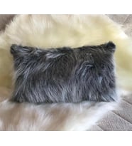YILMAZHOME Peluş Dikdörtgen Kırlent Kılıfı (Antrasit)