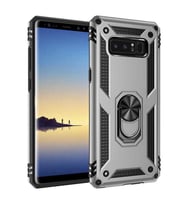 Galaxy Note 8 Kılıf Zore Vega Yüzüklü Standlı Zırh Kılıf (Gri)