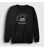 Presmono Unisex Beyaz High Arctic Monkeys Sweatshirt 13888tt (Siyah)