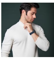 vagave Huawei Watch GT / GT2 / GT2e / GT2pro GT3 / GT3pro / GT4Pro / GT5 Pro 46mm ve Klasik Saatlerle Uyumlu 22mm Deri Kordon İsme Özel Deri Kordon 9 Renk Kişiye Özel Tokaya Yazı Seçeneğiyle (Mavi)
