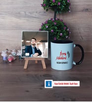 İcra Müdürü Fotoğraflı Dekoratif Taş, Kupa Bardak Beyaz Hediye (Model 11)