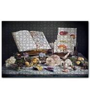 Cakapuzzle Çeşitli Mantarlar ve Mantarlara Dair Kitaplar  Puzzle Yapboz MDF (Ahşap) (1000 Parça)