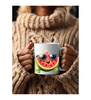 Meyve Emoji Şeklinde 3 Boyutlu Tasarım Seramik Kupa Mug - Hediyelik Kupa Bardak (12)