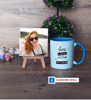 Arkadaşa Hediye Fotoğraflı Dekoratif Taş, Kupa Bardak Beyaz Hediye Doğum Günü Hediyesi (Model 4)