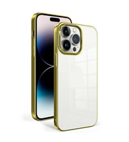 Apple iPhone 14 Pro Kılıf Zore Sun Kenarları Renkli Şık Tasarım Kılıf (Gold)