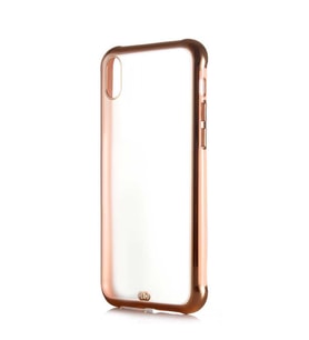 Apple iPhone XS Max 6.5 Kılıf Zore Voit Altın Renk Tasarımlı Kılıf (Pembe)