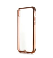 Apple iPhone XS Max 6.5 Kılıf Zore Voit Altın Renk Tasarımlı Kılıf (Pembe)