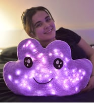 Led Işıklı Peluş Bulut Yastık (Lila)