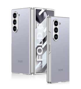 Samsung Galaxy Z Fold 6 Kılıf Titanyum Metal Tasarımlı Kıpta Caz Kapak (Gri)