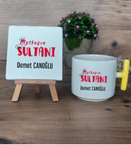 Mutfağın Sultanı Hediye Seti Kupa Bardak T Kulplu ve Dekoratif Taş Anneye Hediye Anneler günü Hediyesi (Model 5)