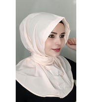 Kadın Tesettür Çıt Çıt Fular Şal (Somon)