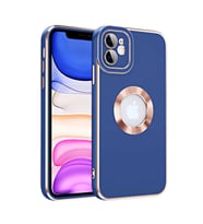 Apple iPhone 12 Kılıf Zore Kongo Renkli Şık Tasarım Kılıf (Lacivert)