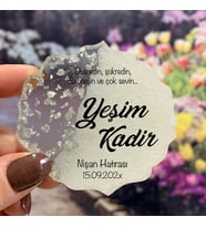 Epoksi Magnet Hediyelik - ETİKET DEĞİLDİR!! - Özel Tasarım - Nişan, Nikah, Söz, Kına, Düğün Hatırası (Gümüş)