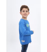 Toontoy Erkek Çocuk Baskılı Tişört (Saks)