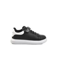Beyaz Cırtlı Unisex Çocuk Spor Ayakkabı 150 F (Siyah - Beyaz)