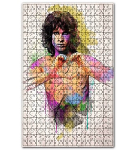 Cakapuzzle Jim Morrison Kalp Figürü Görseli Puzzle Yapboz MDF (Ahşap) (500 Parça)