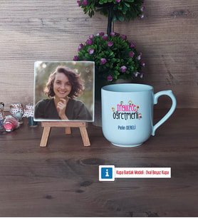 İngilizce Öğretmeni Fotoğraflı Dekoratif Taş, Kupa Bardak Beyaz Hediye (Model 5)