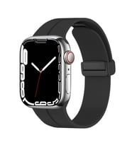 Apple Watch 7 45mm Zore KRD-84 Silikon Kordon (Siyah)