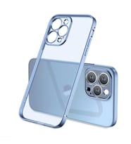 Apple iPhone 12 Pro Kılıf Zore Mat Gbox Renkli Kenar Kılıf (Mavi)
