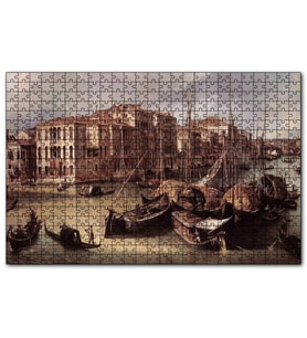 Cakapuzzle Venedik Kanal Gondollar ve Binalar  Puzzle Yapboz MDF (Ahşap) (1000 Parça)