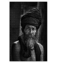 Cakapuzzle Siyah Beyaz Hint Fakiri Puzzle Yapboz MDF (Ahşap) (500 Parça)