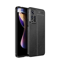 Xiaomi Redmi Note 11 Pro 5G Kılıf Deri Görünümlü Slim Silikon (Siyah)