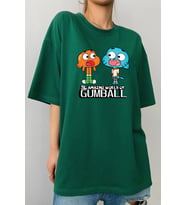 Unisex Gumball Baskılı T-shirt (Yeşil)