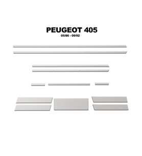Meriç® Peugeot 405 Ön Torpido Kaplama Maun 12 Parça 1986-1992 (Alüminyum)