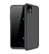 Apple iPhone 11 GKK Uyumlu Kılıf 360 Derece Tam Koruma (Siyah)