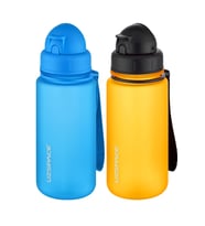 Uzspace 2'li Pipetli Tritan Matara Seti 400 ml FiftyFifty (Mavi-Turuncu)