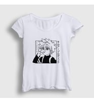 Presmono Kadın Sarı Killua Anime Hunter X Hunter T-Shirt 238811tt (Beyaz)