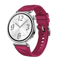 Huawei Watch GT 5 Pro 42mm Kordon Prizma Fluoroelastomer Strap Kauçuk Kayış 129 (Vişne)