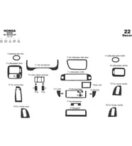 Meriç® Honda Civic Ön Torpido Kaplama Maun 22 Parça 1995-2001 (Karbon)