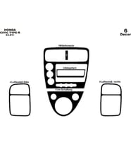 Meriç® Honda Civic Type R Ön Torpido Kaplama Maun 6 Parça 2001-2006 (Piano Black)