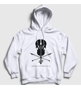 Presmono Unisex Gri Cello Apocalyptica Kapüşonlu Sweatshirt 11035tt (Beyaz)