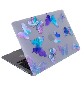 McStorey Macbook Pro ile Uyumlu Kılıf M1-M2 HardCase A1706-08 A1989 2159 2251 A2289 A2338 Flower07NL (Mor)