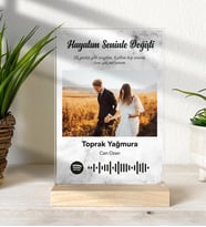 Kişiye Özel Spotify Barkodlu Plak Tablo (Model 2)