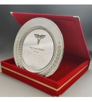 Kişiye Özel Tabak Plaket - Kutulu Tabak Plaket (Gümüş)