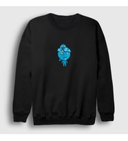 Presmono Unisex Beyaz Ateş Ve Su Oyun Watergirl Sevgili Sweatshirt 457702tt (Siyah)