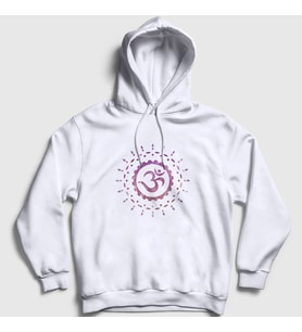 Presmono Unisex Beyaz Om Sembol Meditasyon Hediye Yoga Kapüşonlu Sweatshirt 512979tt (Beyaz)