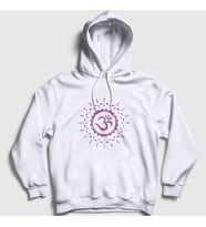 Presmono Unisex Beyaz Om Sembol Meditasyon Hediye Yoga Kapüşonlu Sweatshirt 512979tt (Beyaz)