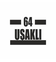 64 Uşaklı Araba Sticker siyah 16x9 CM (Siyah)