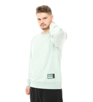 Erkek Oversize Sweat Etiket Detaylı Ekru (Su Yeşili)