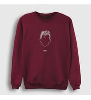 Presmono Unisex Beyaz Face Arctic Monkeys Sweatshirt 13327tt (Bordo)