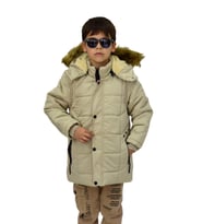 Erkek Çocuk Kapüşonlu Mont BS-2014 (Taş)