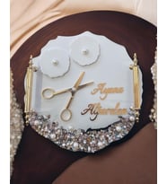 Courage Gold Söz Nişan Tepsisi (Siyah)