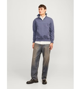 Jack & Jones Jorfrederiksberg Erkek Sweatshirt (Mavi)